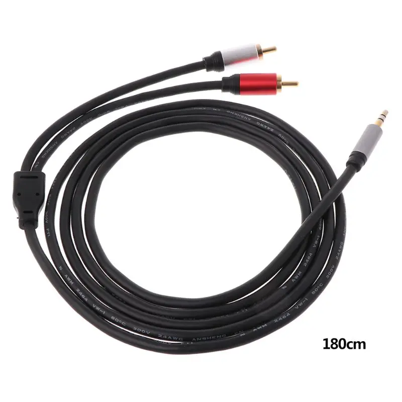 HiFi звук 1 8 м от 3 5 мм до 2RCA левый и правый каналы выход аудиокабель для ПК