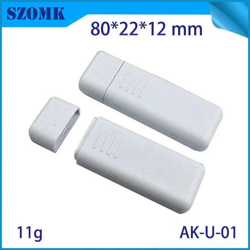 Szomk пластиковый usb корпус diy электронная проектная коробка (10 шт.) 80*22*12 мм палка