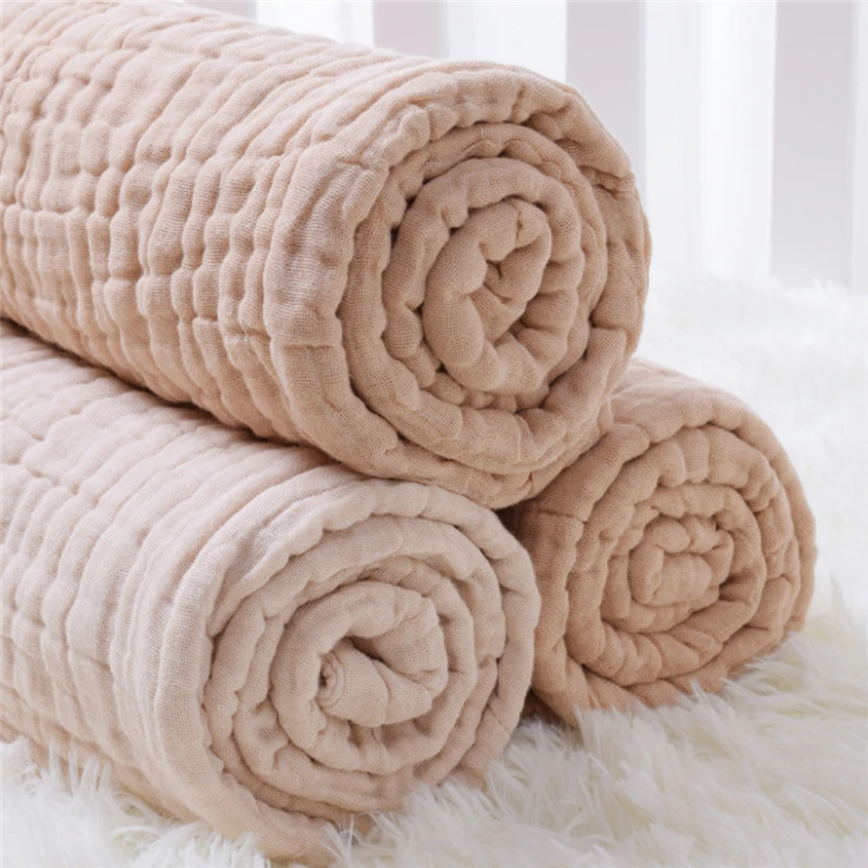 

Newborn 100% Cotton Baby Blanket Baby Muslim Children Soft Bath Shower Towel Baby Gauze Receiving Blanket 100 * 100 Cm