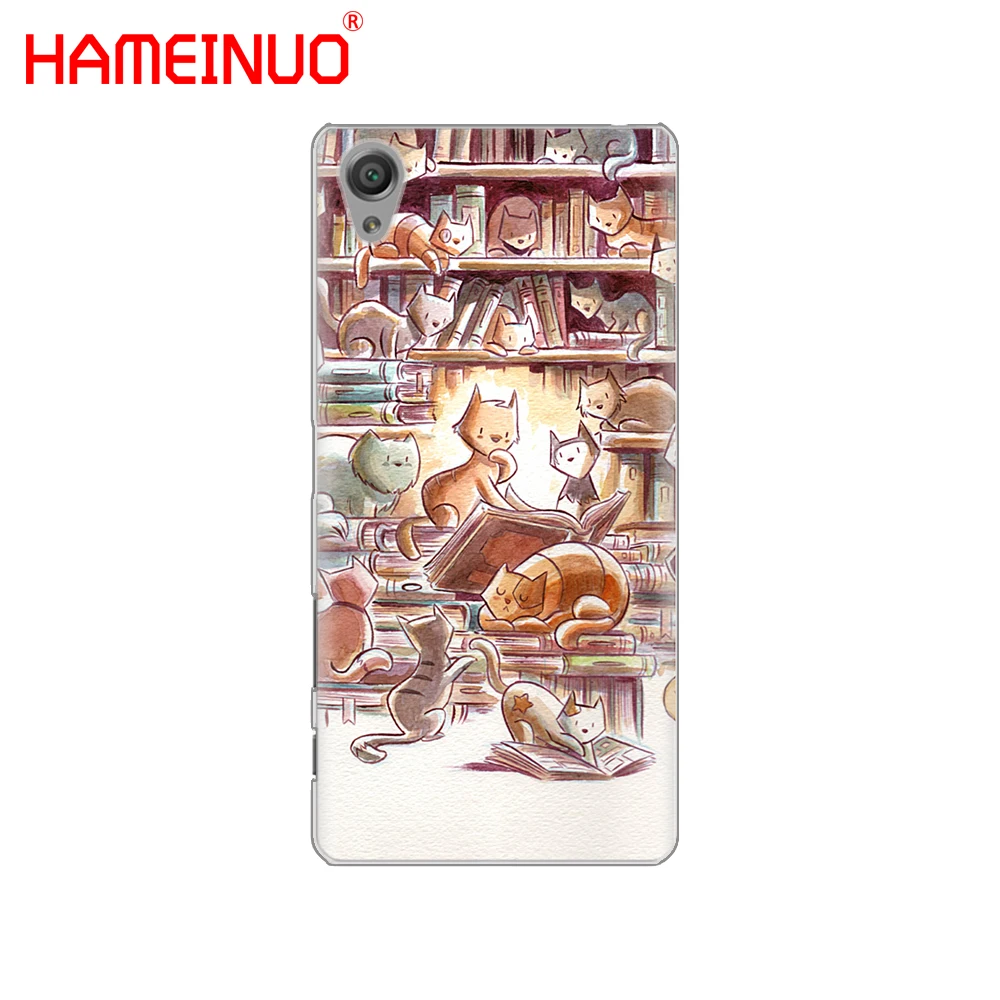 HAMEINUO кошки и библиотека Дерево чехол для телефона sony xperia C6 XA1 XA2 XA ULTRA X XP L1 L2 compact