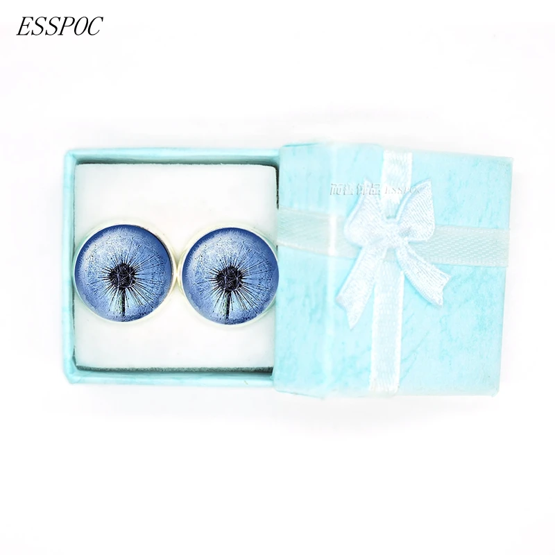 Мужские Запонки серебристого цвета со стеклянным куполом|brand cuff links|cuff linksbrand cufflinks