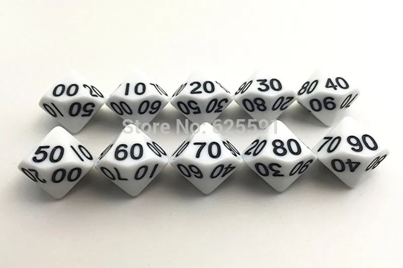 10 шт./компл. T & G Красочный D10 % набор игральных костей Непрозрачный эффект dnd