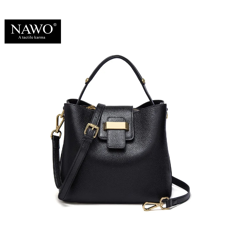 НАЖО 2017 дизайнер Для женщин кожа Сумки ведро на плечо дамы через Малый корова