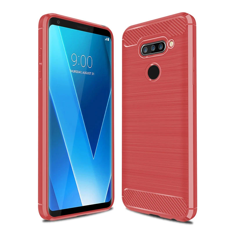 Углеродное волокно чехол для LG G6 мини V50 V40 Q6 V35 V30S G7 Aristo 3 Stylo 5X5 G9 один K10 K12 плюс G7 G8S ThinQ чехол s силиконовый чехол