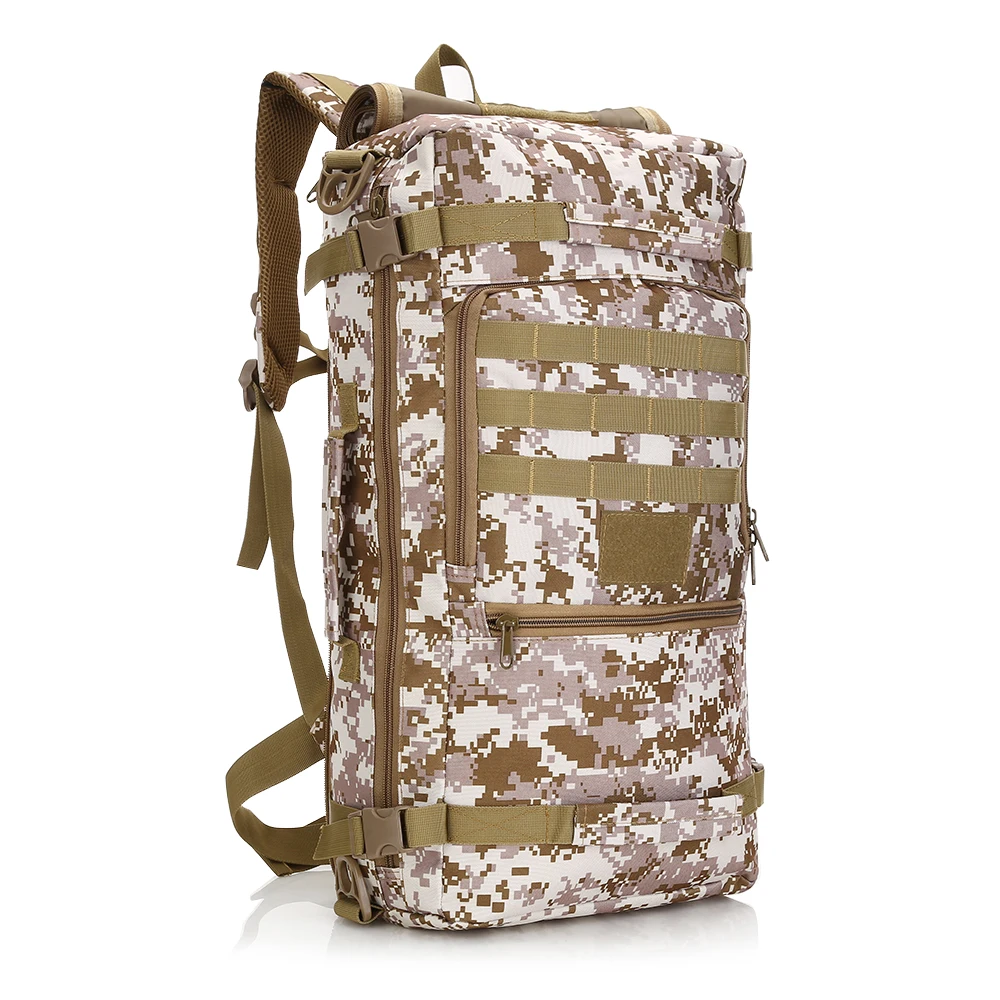 Desert Camouflage 7 цветов 60л Военная Тактическая Сумка охотничий походный рюкзак для ноутбука Molle нейлоновый водонепроницаемый военный рюкзак Оксфорд спортивная сумка - Цвет: Desert Camouflage