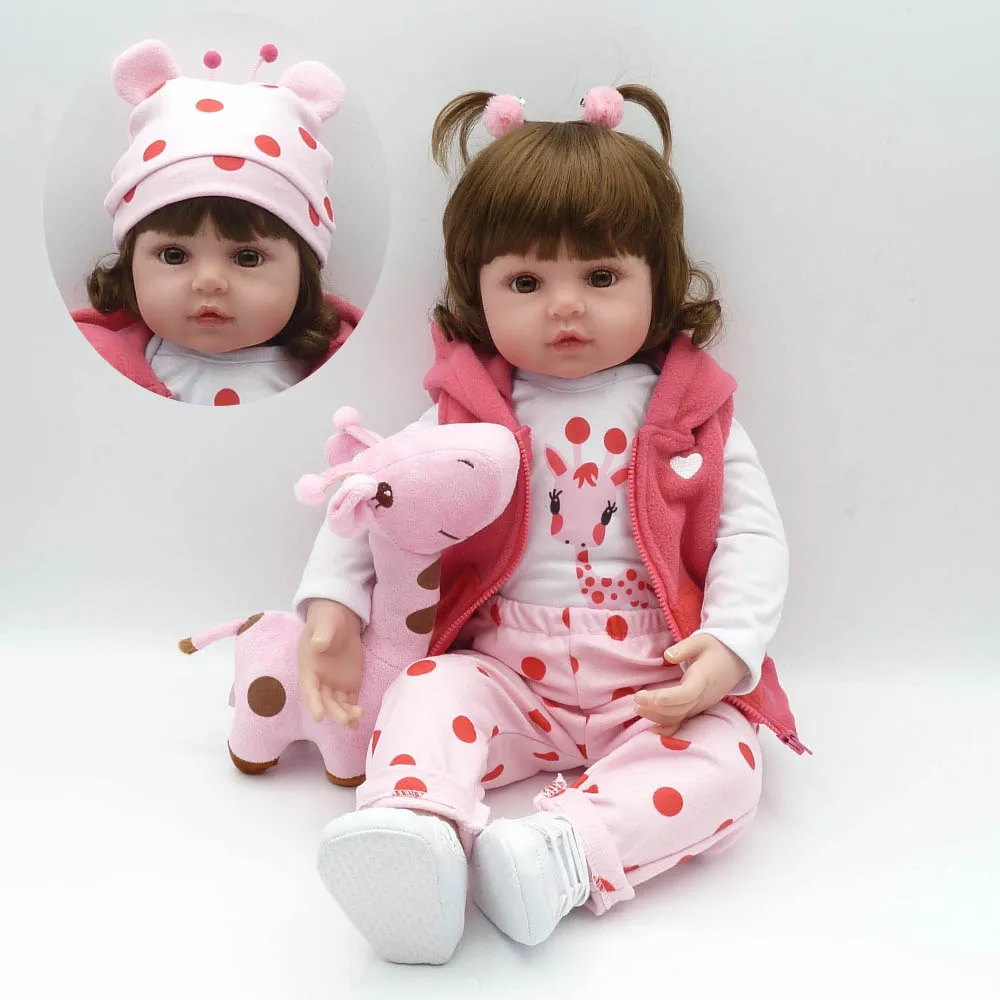 47 см Bebes Мягкая силиконовая кукла младенец Детские Куклы Силиконовые Menina куклы на
