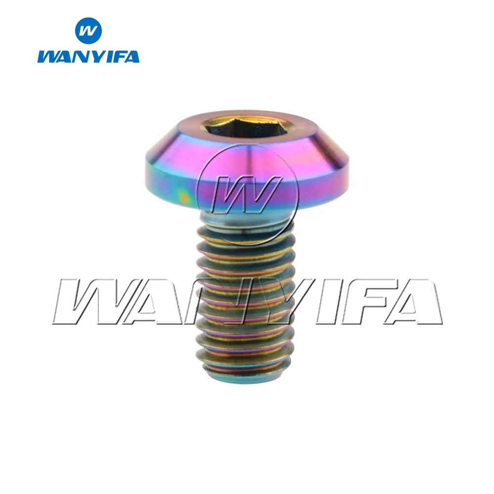 M6x30mm Rainbow M6 x 12 15 20 25 30 35 мм шестигранный ключ коническая головка Винт С Титановым болтом для велосипеда мотоцикла дисковый тормоз - Цвет: M6x30mm Rainbow