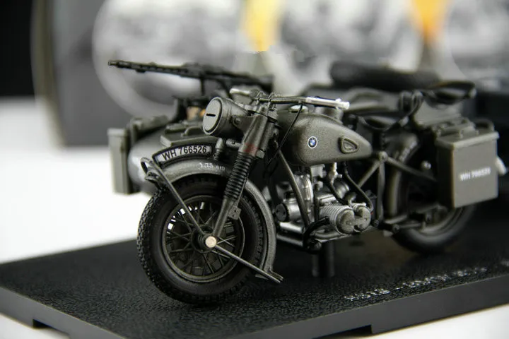 Классическая Игрушечная модель 1:24 BM W R75 Вторая мировая война немецкий, Yangtze 750 колесная мотоциклетная коляска для мальчика подарок, украшение, коллекция