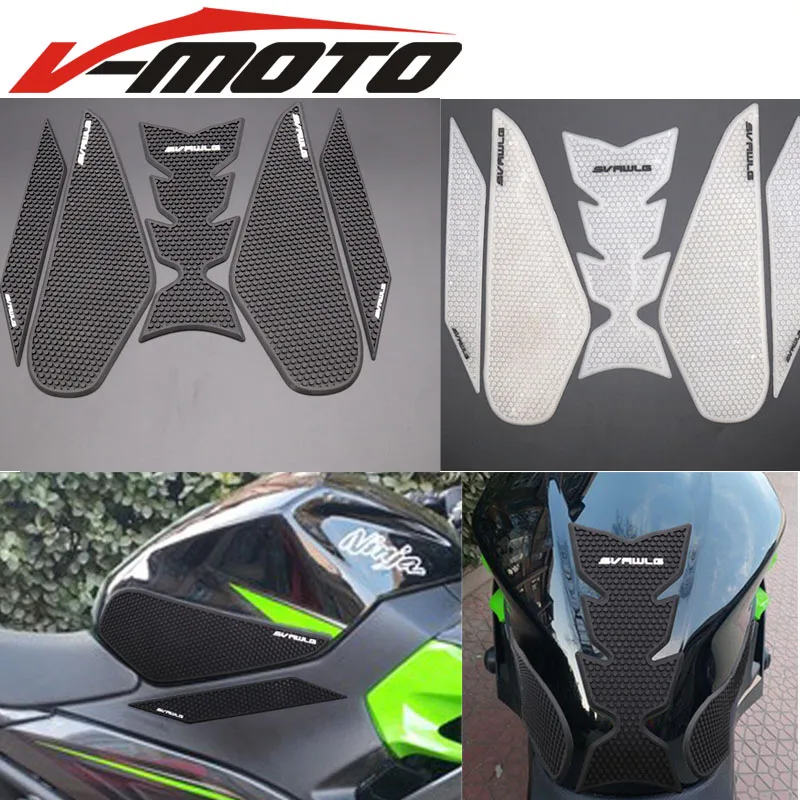 

1Set New Design For Kawasaki NINJA400 Z400 Motorcycle Anti slip Tank Pad 3M Side Gas Knee Grip Traction Pads Protector Sticker