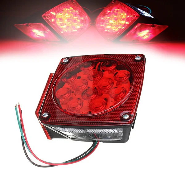 Новый 1 Пара СВЕТОДИОД Погружные Квадратный Хвост Стоп-сигнал Боковой Габаритный