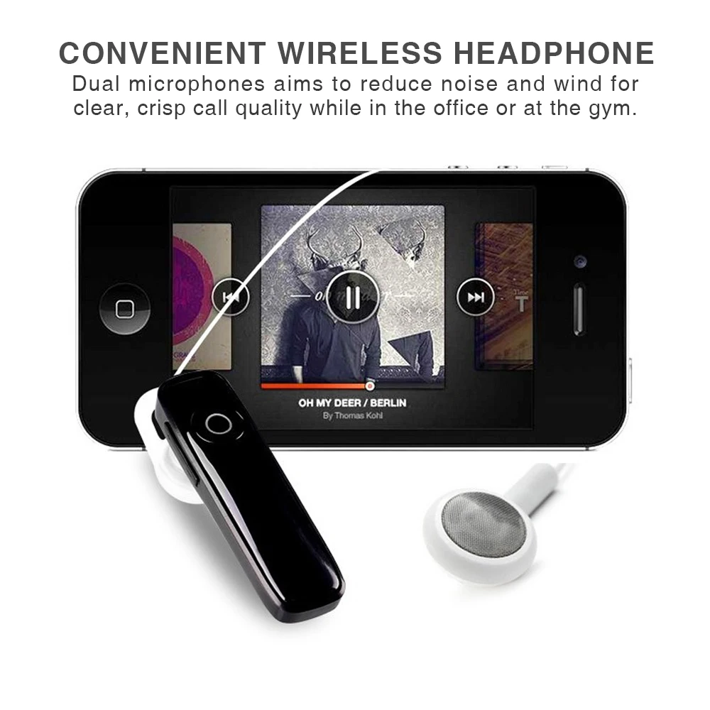 Ucable M165 Мини Bluetooth V4.1 с микрофоном портативная гарнитура крючком для ушей стерео