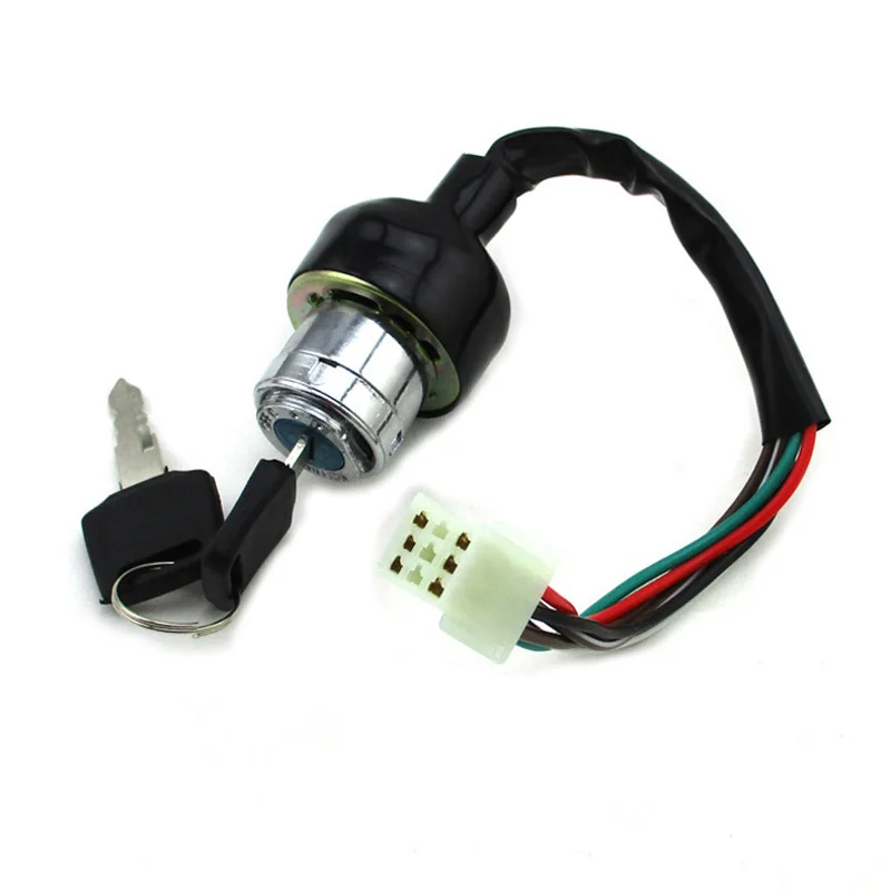 XLJOY 6 wire Pin On Lock переключатель ключа зажигания + 2 для Meerkat Kazuma 50cc 70cc 90cc 110cc 125cc ATV Quad 4
