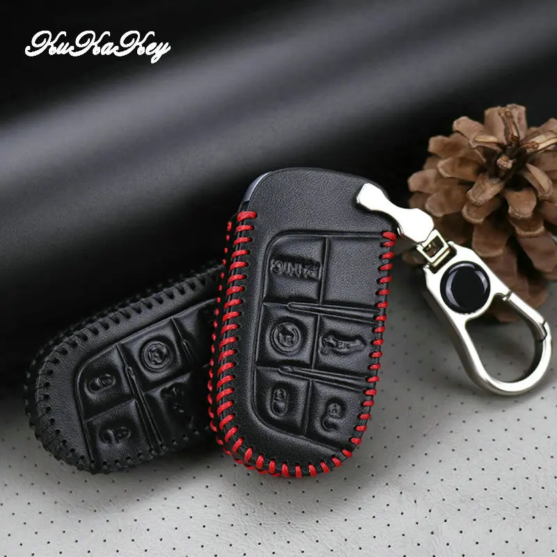 KUKAKEY кожаный чехол для автомобильного ключа Jeep Grand Cherokee Компас Wrangler Renegade жесткая