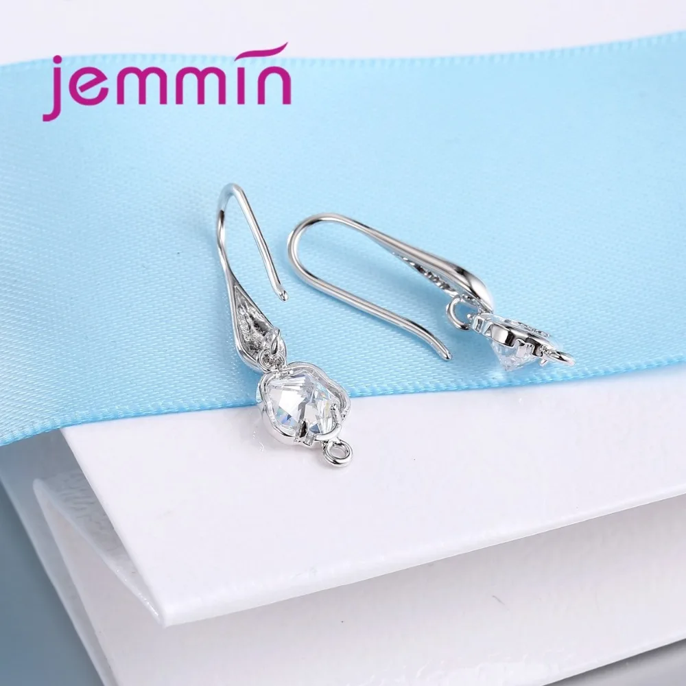 U образные кристаллические серьги Крючки из серебра 925 пробы|findings earrings|findings 925jewelry