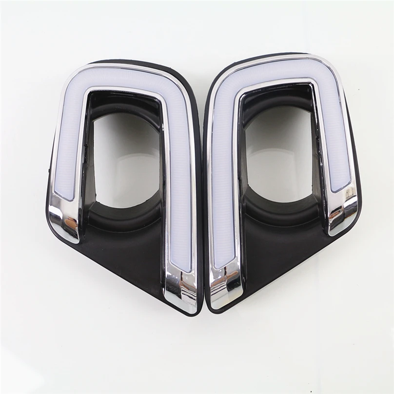 2Pcs car-styling For Fiat Freemont 2014 2015 2016 2017 LED DRL Daytime driving Running Light Daylight 12v with turn signal lamp |
