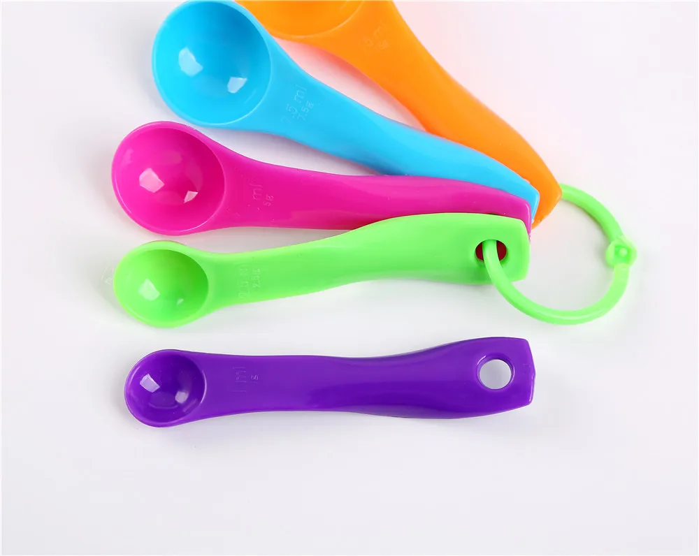 Creative Kitchen Spoon 5PCS/set Multifunctional Rainbow Color Measuring Spoon Baking Cooking Tool Sets Kitchen Gadget