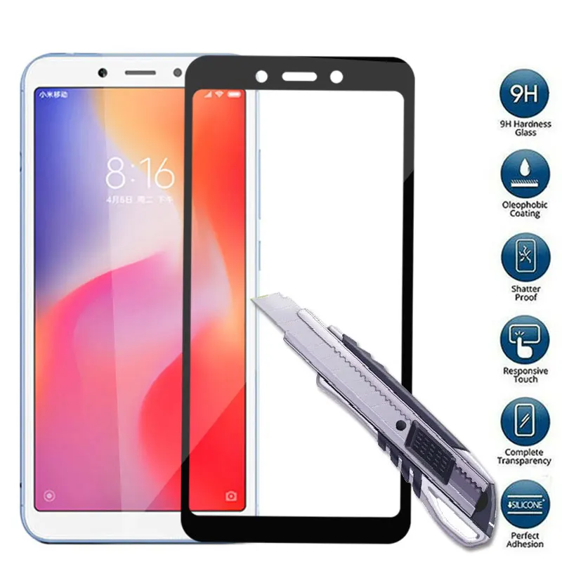Закаленное стекло для Xiaomi Redmi 6A Защитная пленка Ksiomi Xiami Xiomi 6 A6 защитный чехол Redmi6
