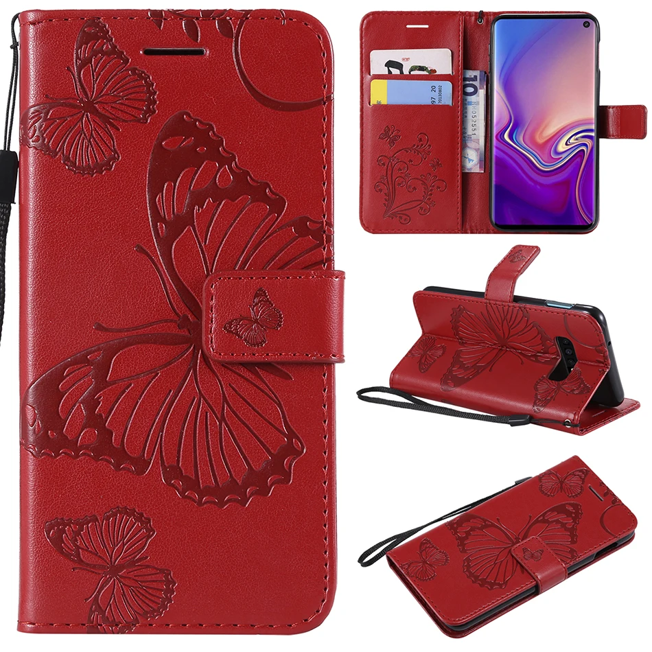 Кожаный чехол бумажник с откидной крышкой для Samsung Galaxy S3 S4 S5 S6 S7 Edge S8 S9 S10e S10 5G A6S A8S A8