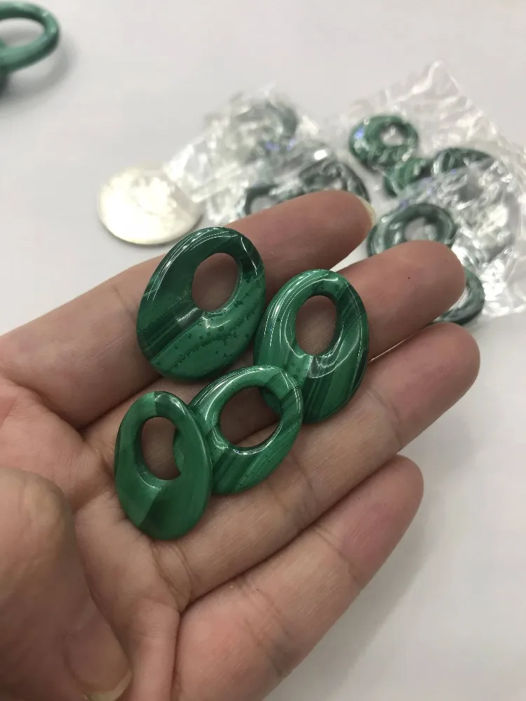 2 шт./лот натуральное кольцо АГОГО в форме малхитов кулон камень ювелирные