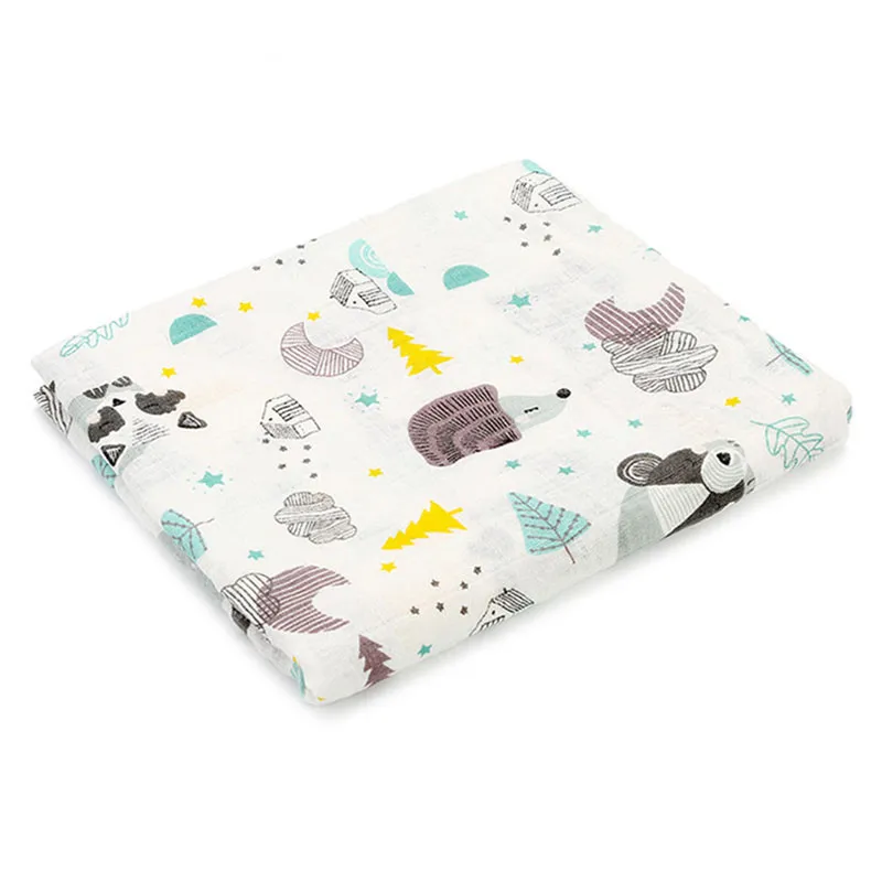 baby blanket 25 Детские одеяла для новорожденного ребенка, 2 слоя, Муслин, хлопок, пеленка для ребенка, Манта, Bebek, Battaniye, детская накидка, чехол для коляски - Цвет: baby blanket 25