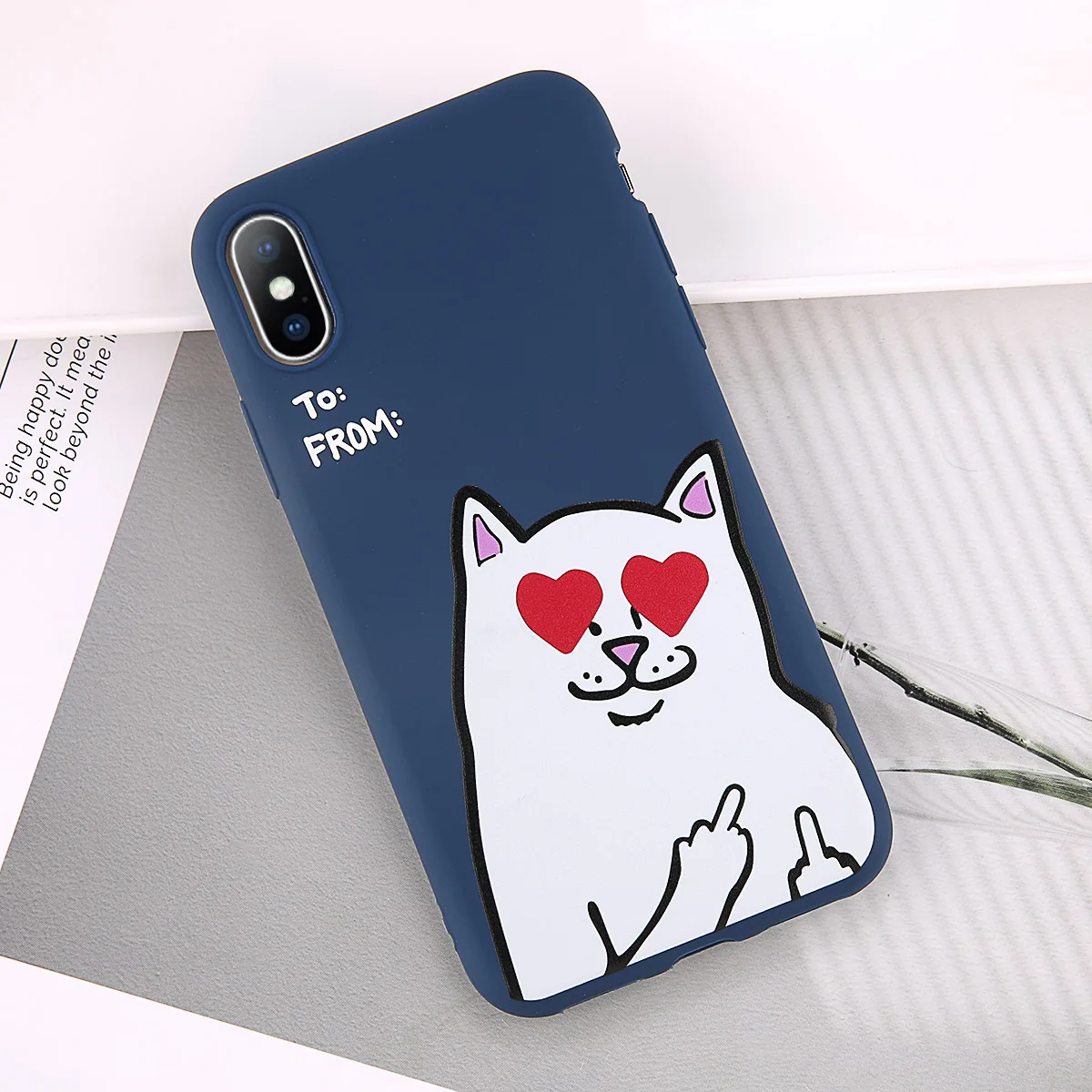 3803 Navy Lovebay мягкий чехол для телефона с кошкой для iphone 7 8 6 6S Plus 5 5S SE XS Max XR X мультяшный силиконовый чехол для телефона - Цвет: 3803 Navy