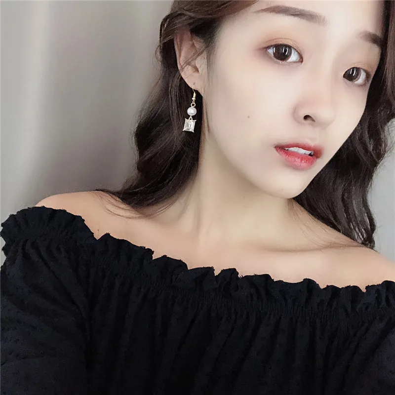 MTCHONG Luxurious Fashion Jewelry Earrings Imitation Pearl Big Crystal Dangle for Women Rhinestone 351 | Украшения и аксессуары