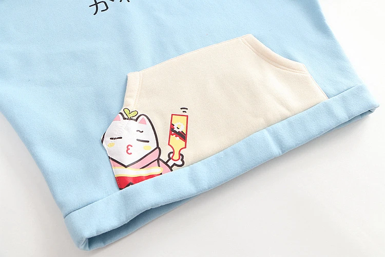 Merry Pretty Women Cartoon Pring Harajuku Hoodies Autumn Winter Long Sleeve Hooded Sweatshirts Girl Kawaii Casual Pullovers