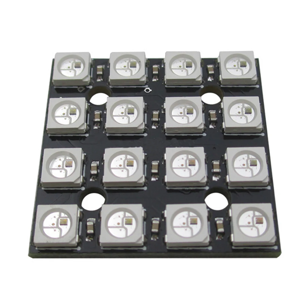 Фирменная Новинка WS2812B 16 бит 4*4 Full Цвет 5050 RGB светодиодный светильник Панель для