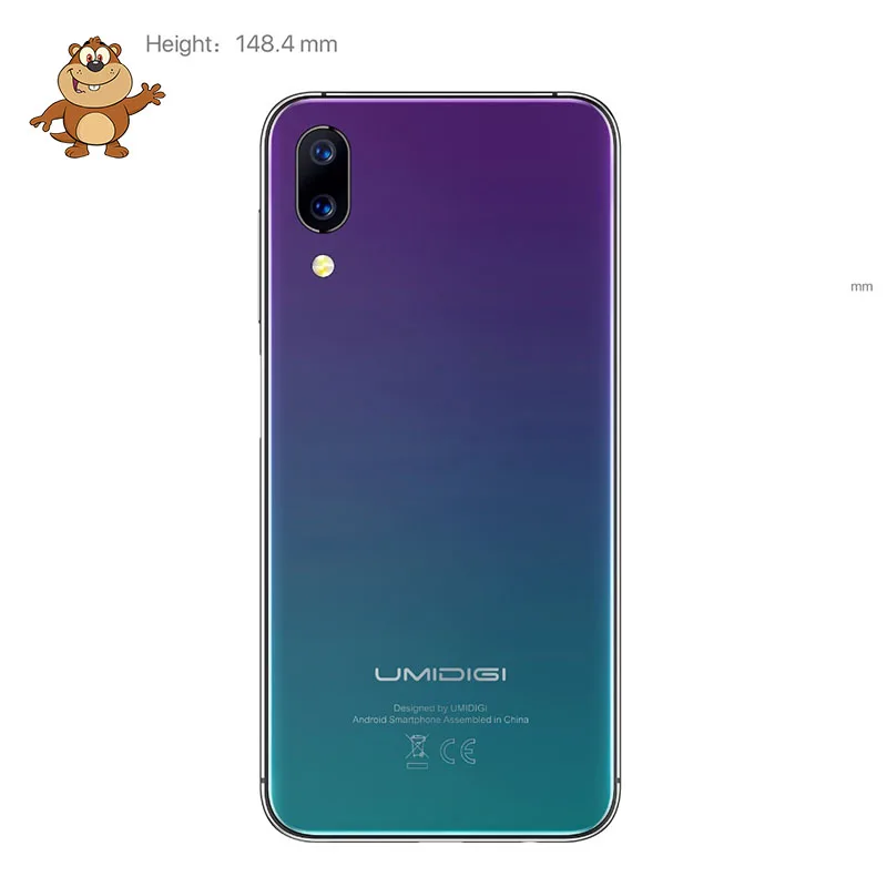 UMIDIGI One Pro 4 Гб + 64 смартфоны две задней камеры лицо ID 5 9 дюймов Android 8 1 Беспроводная
