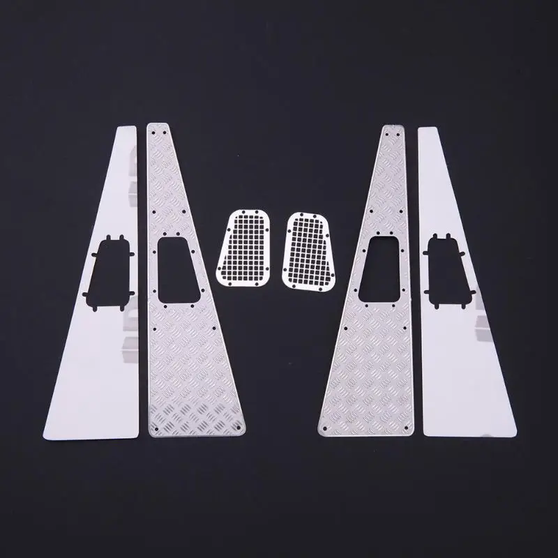 

Rc Car Toy Parts Metal Intake Grille Sheet Anti-Slip Engine Cover Checkered Plate Engine Cover for Traxxas TRX4 Model