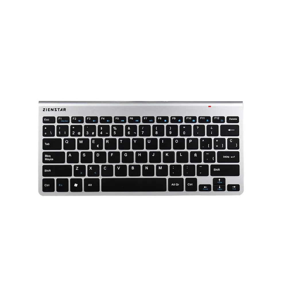 Zienstar испанский Язык Ultra Slim 2 4G Беспроводной Клавиатура Teclado для Macbook ПК портативный