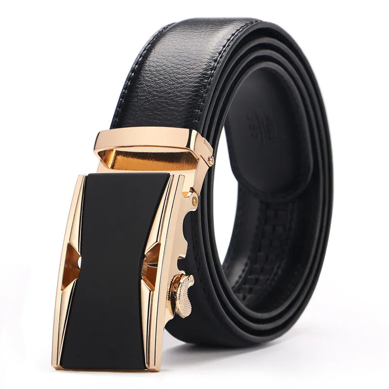 

Luxury Brand Male Genuine Leather Strap Belts For Men Good Quality Belt Automatic Buckle Black Belts Cummerbunds