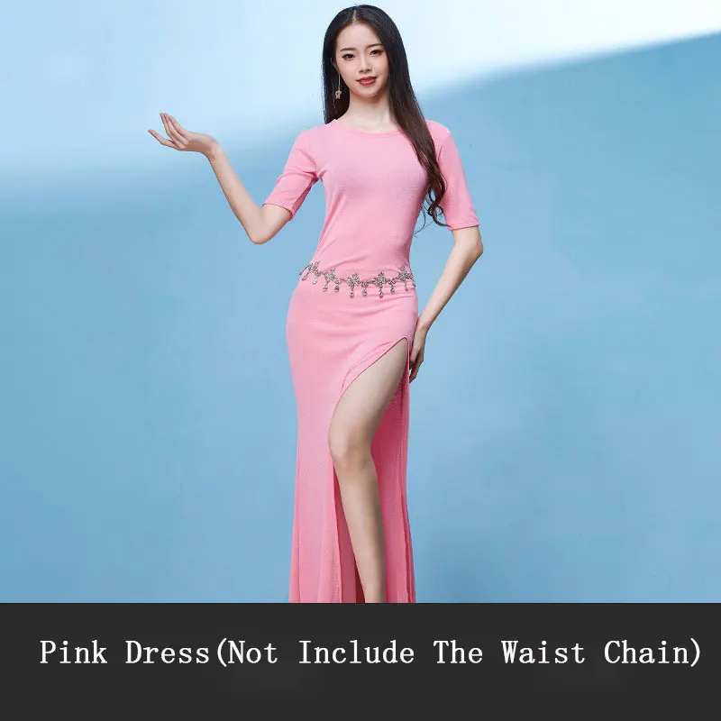 Pink Сексуальное платье для живота женские танцевальные костюмы для танца живота восточное платье для танца живота женские костюмы для танца живота танцевальные платья - Цвет: Pink