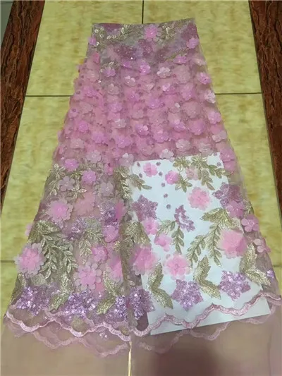 Wine gold French Net Sequins Lace Fabric 2018 Latest african lace fabric with embroidery mesh tulle | Дом и сад