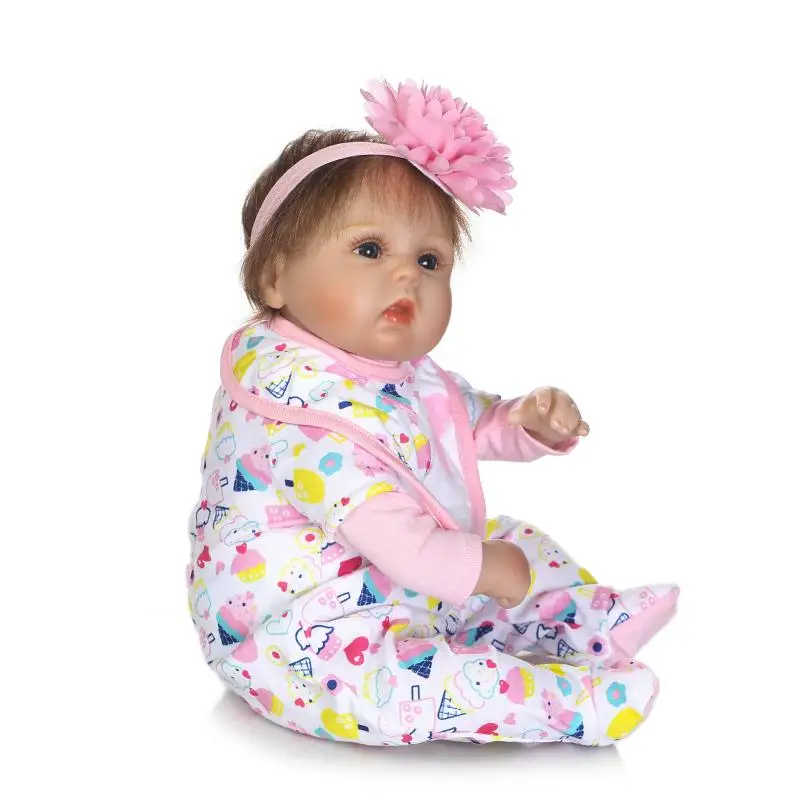 18"40cm baby real doll reborn soft cotton body silicone dolls for children gift bebe lifelike bonecas | Игрушки и хобби