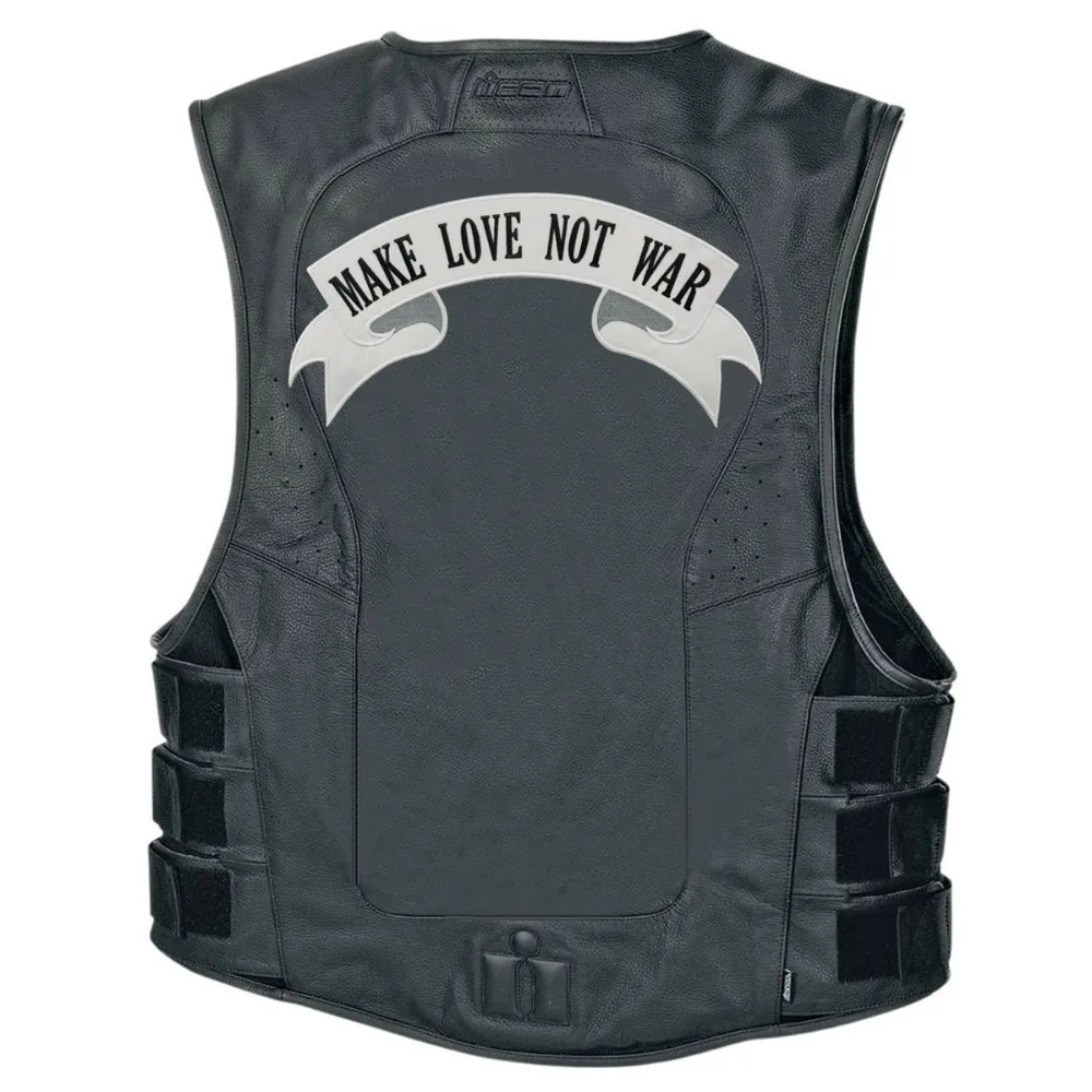 Мотоциклетный жилет Make Love Not War 14 5 дюйма с вышивкой|embroidery patch|war patchvest rocker |