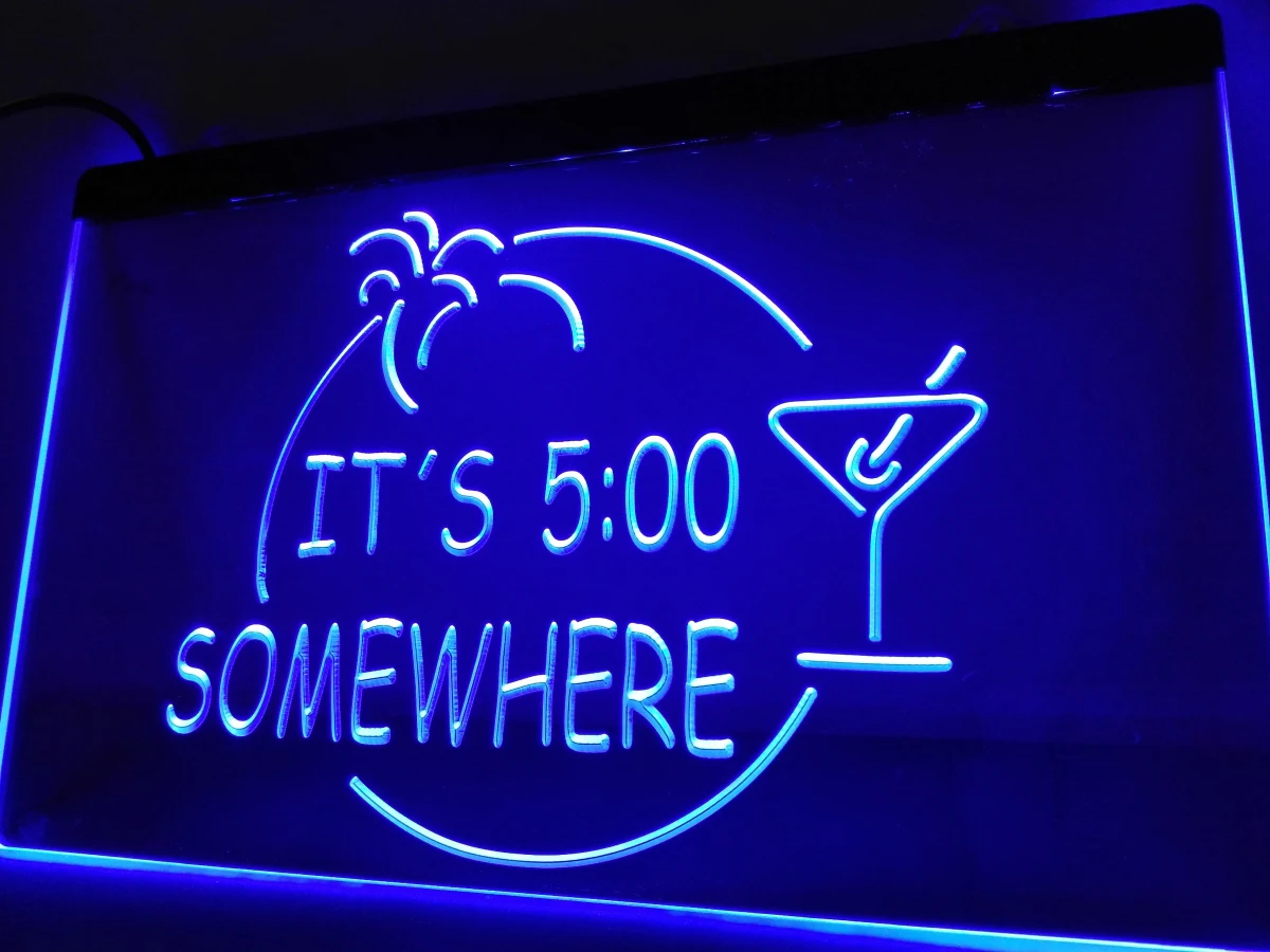 

LB090- ITS 500 SOMEWHERE MARGARITA NEON Bar Light Sign home decor crafts