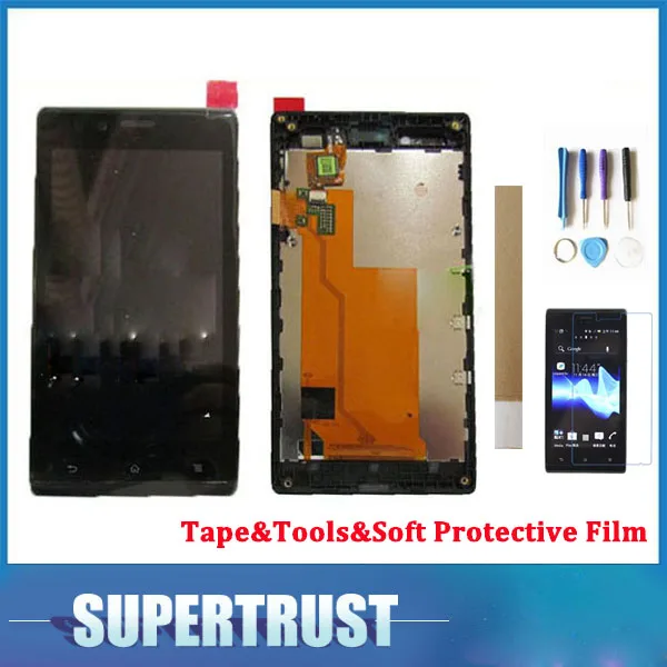 4 0 &quotдля Sony Xperia J ST26i ST26ai с рамкой ЖК дисплей сенсорным сенсором стекло дигитайзер