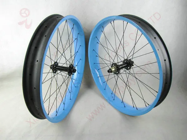 

IPLAY 26 fat tire bicycle wheels 100mm width UD carbon fat bike wheel 26er carbon fat bike wheels 32 holes