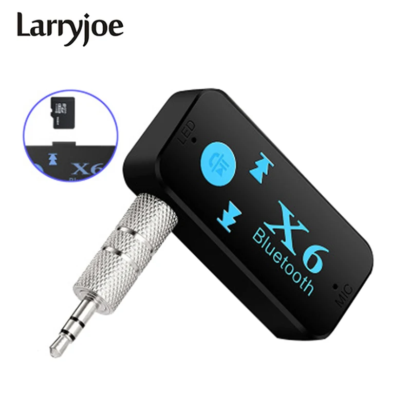 Bluetooth приемник Larryjoe USB Aux аудио разъем 3 5 мм адаптер 4 1 поддержка TF карты