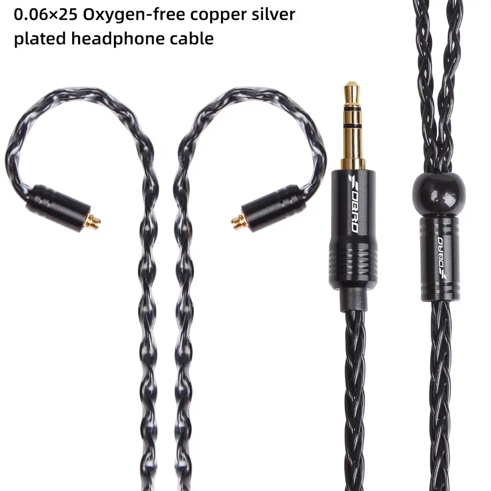 FDBRO 8 ядерный мини посеребренные компакт-дисков кабель IE80 MMCX 2Pin A2DC IM 2,5/3,5/4,4 мм балансный кабель для SE315 SE425 SE535 SE846 UE900 H3