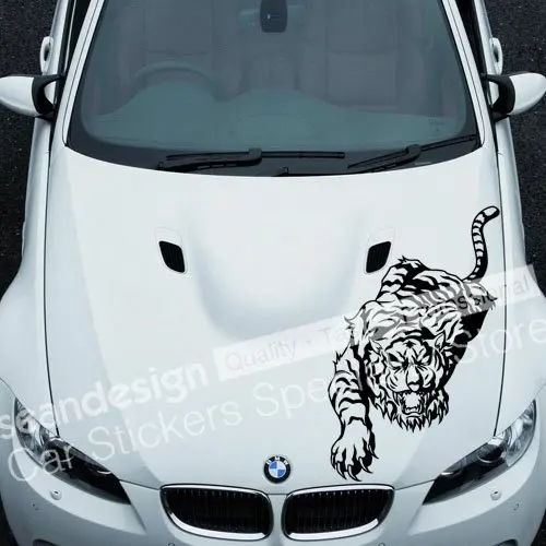 Круто! Автомобильная наклейка Totem Tiger A 021 из ПВХ (черный белый красный серый цвет) |