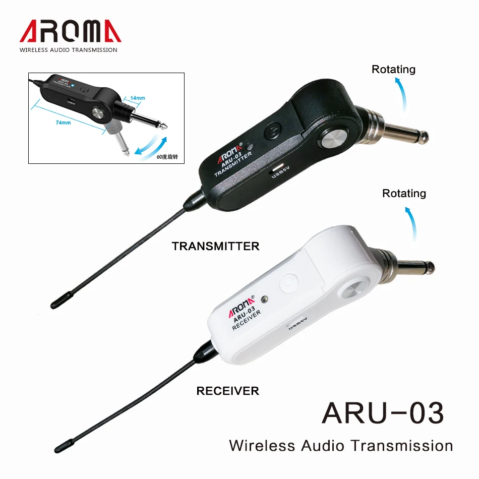 Беспроводная передача звука AROMA для всех типов гитар и басов аксессуары гитары