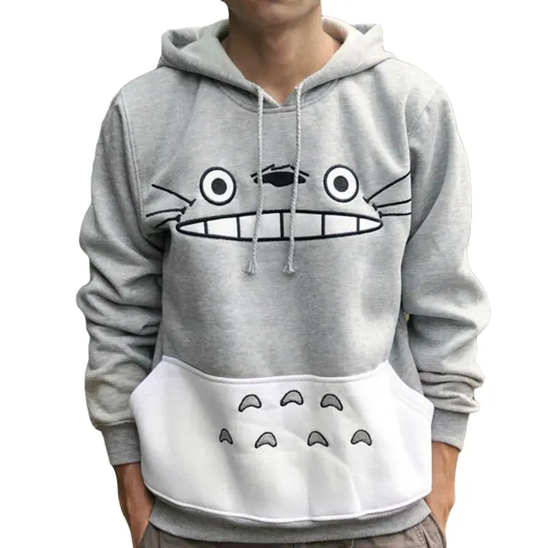 Girl Spring Autumn Plus Size Hoodies Women Japan Anime Totoro Cosplay Costume Clothes Long sleeve Pullover Hooded Sweatshirt | Женская