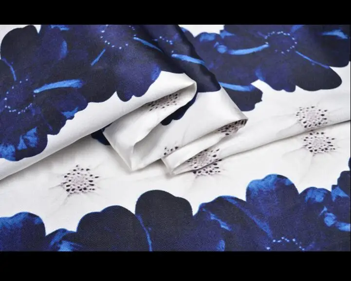 Модное платье юбка одежда egger noble blue dye treasure цветочный принт сделай сам портной