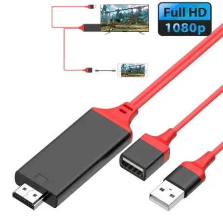 Кабель адаптер Fanshu USB Type c Micro HDMI VGA 1080P HDTV для iPhone iPad Samsung Android Huawei конвертер гаджет| |