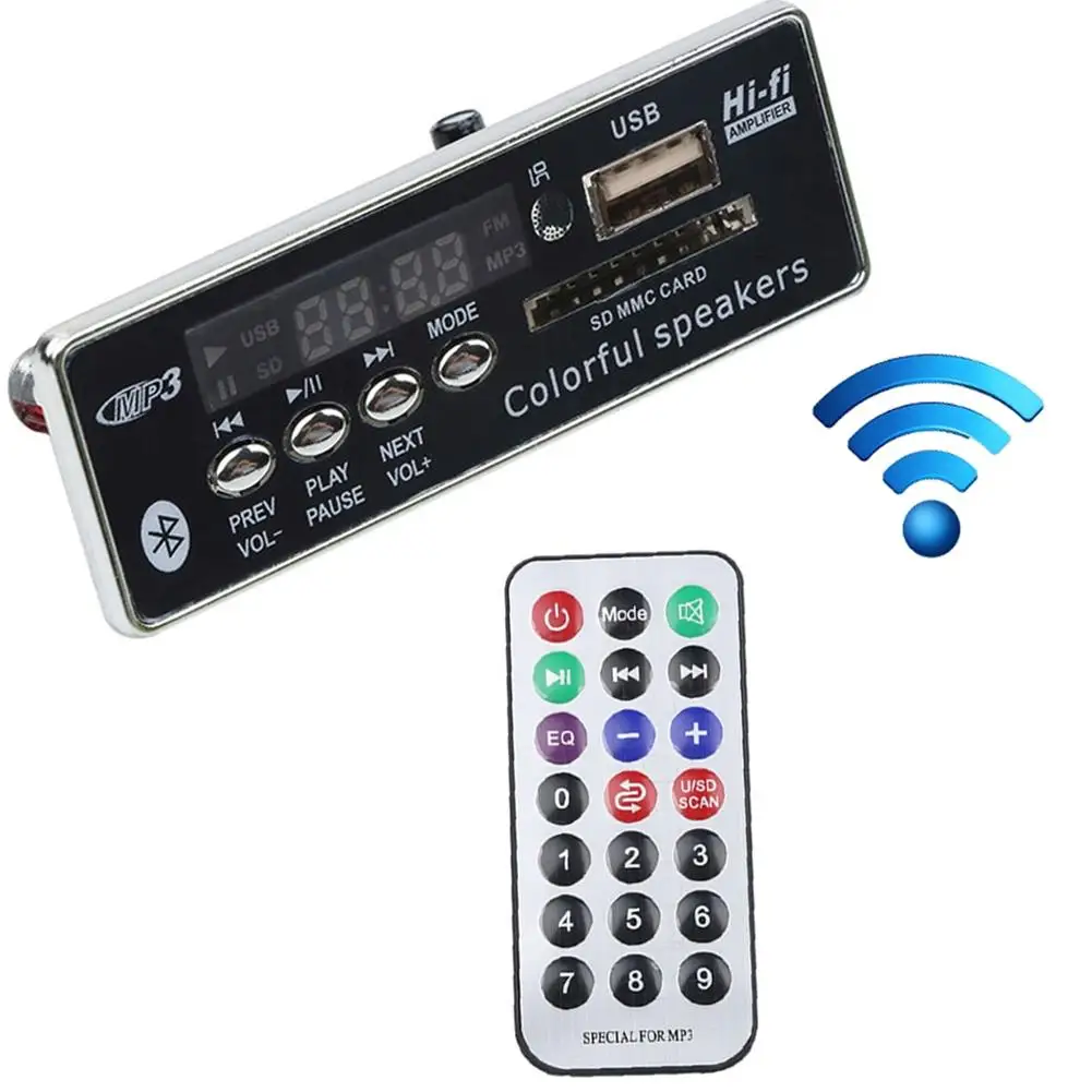 Автомобильный USB Bluetooth Hands-free MP3 плеер встроенный MP3 декодер плата модуль с пультом дистанционного управления USB FM Aux радио для автомобиля