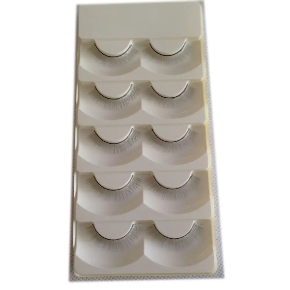 Модные косметические ресницы ручной работы 5 пар натуральные тонкие длинные