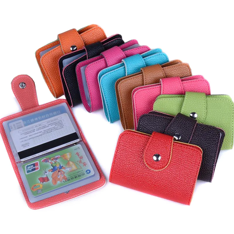 Держатель для кредитных карт из ПУ кожи 24 бита|credit card holder|card holdercard holder fashion |
