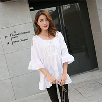 plus size women ladies short sleeve cotton loose tee shirt black white solid color casual summer tops t shirt